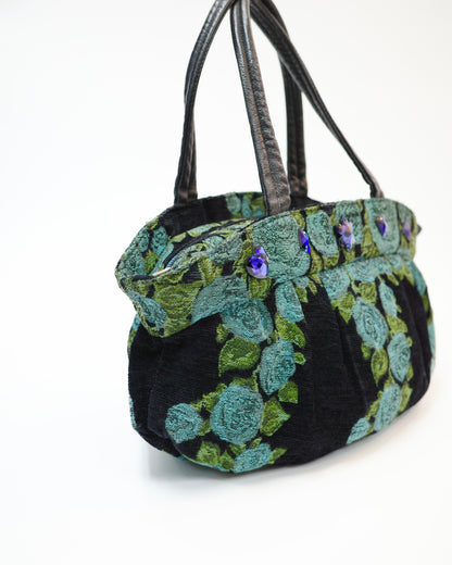 Think Bee!  Blue Rose Bag