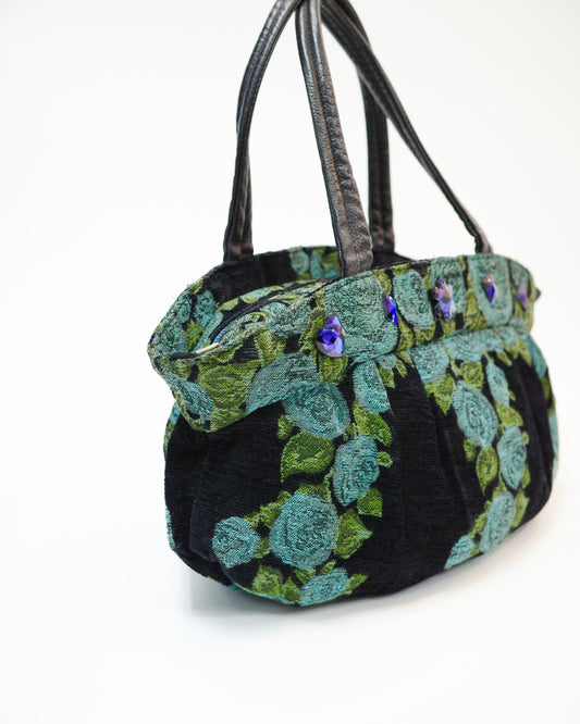 Think Bee!  Blue Rose Bag