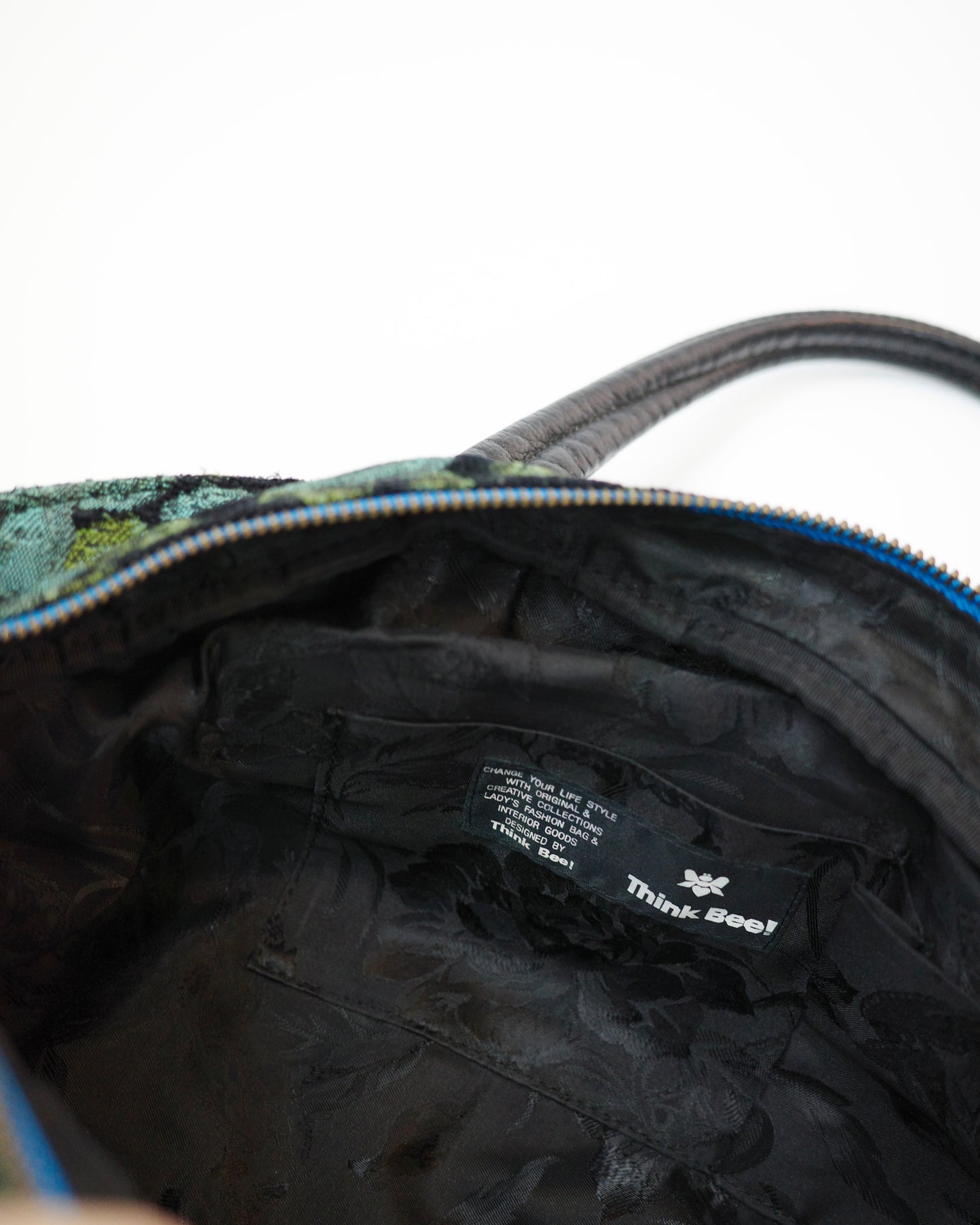 Think Bee!  Blue Rose Bag