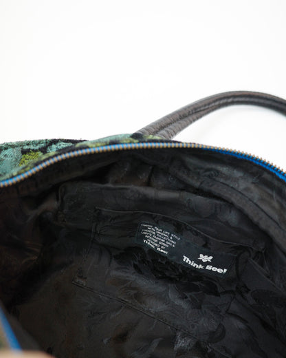 Think Bee!  Blue Rose Bag