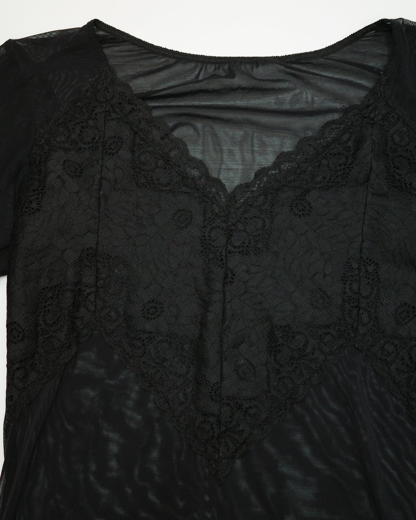 Sheer Lace Black Top