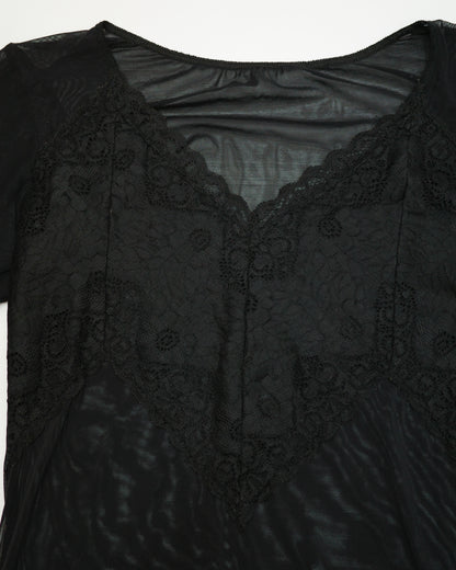 Sheer Lace Black Top
