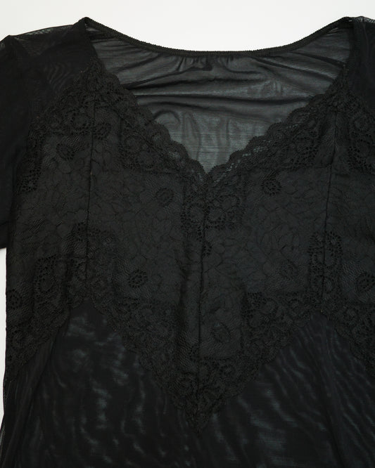 Sheer Lace Black Top