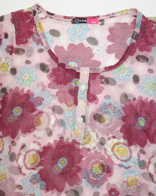 Sheer Floral Top