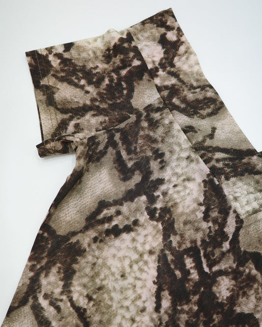 V-Neck Snake Pattern Top