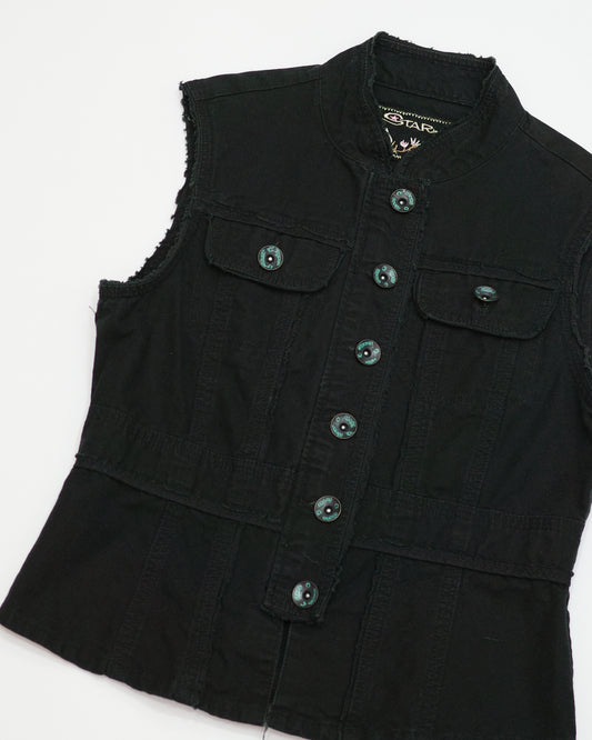 Black Studded Vest