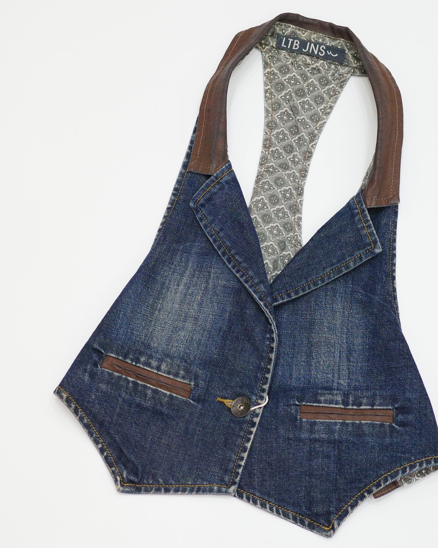 Denim Collar Vest
