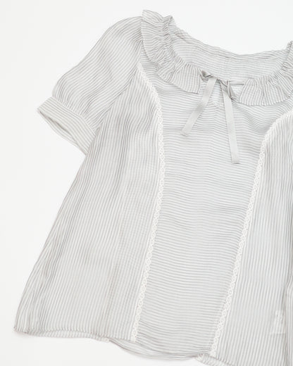Jill Stuart Striped Gray Blouse