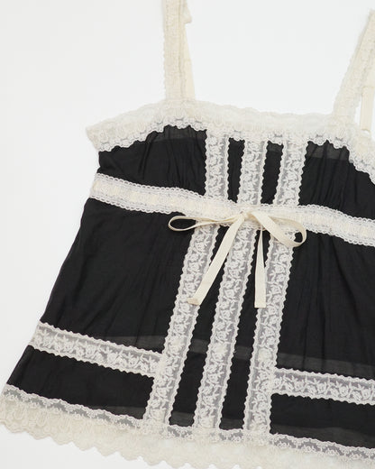 Black Sheer Lace Cami
