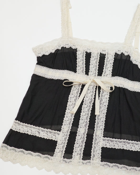 Black Sheer Lace Cami