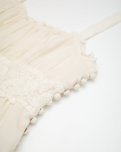 Cream Tiered Lace Cami