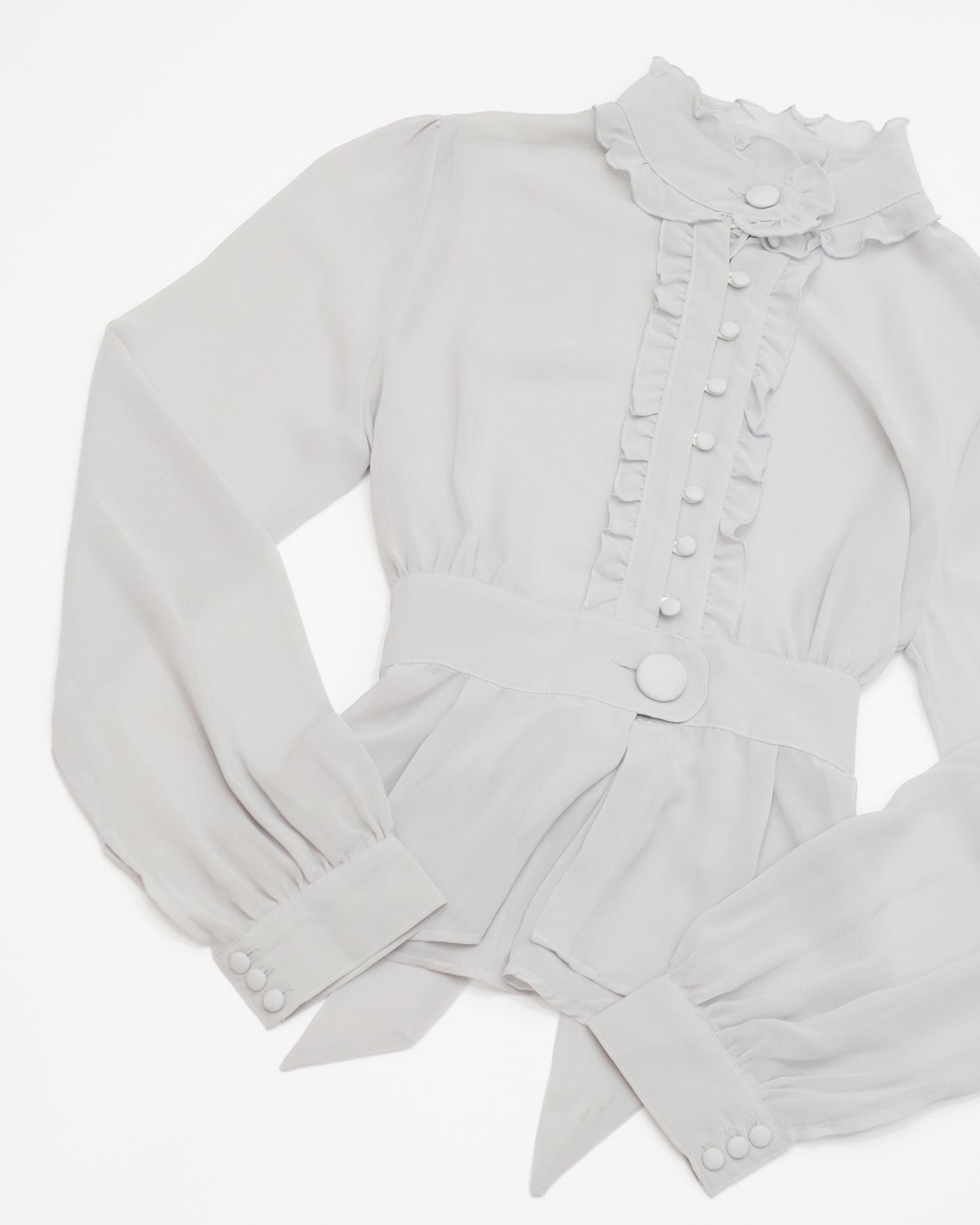 Gray Chiffon Blouse