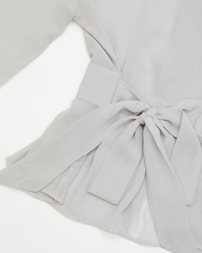 Gray Chiffon Blouse