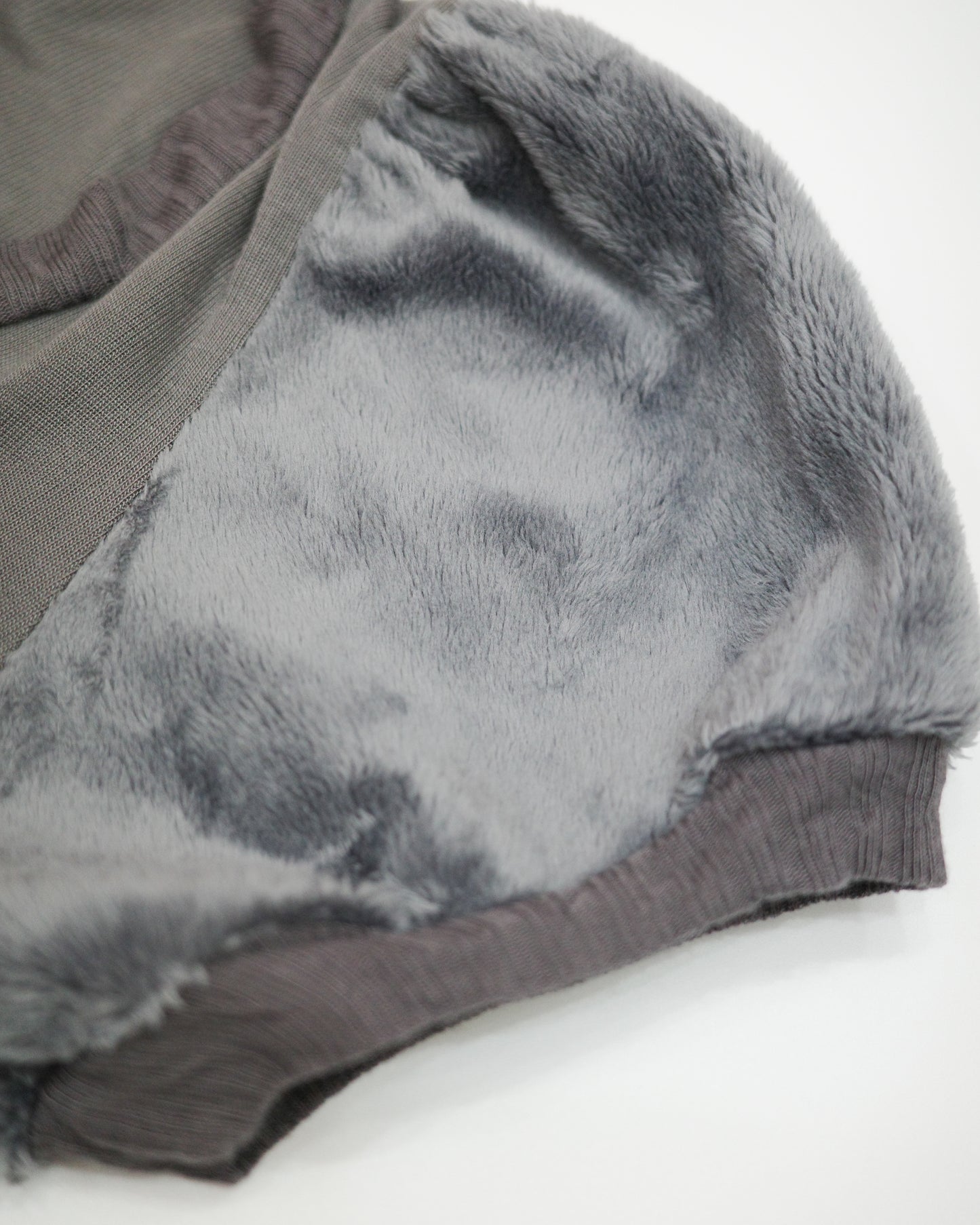 Grey Puffy Sleeves Top