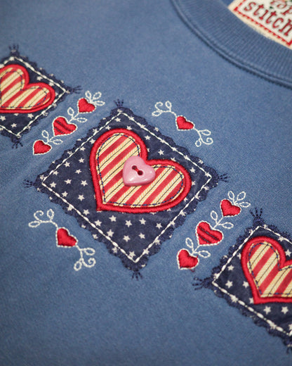 Blue Patchwork Sweater