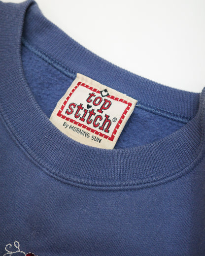 Blue Patchwork Sweater