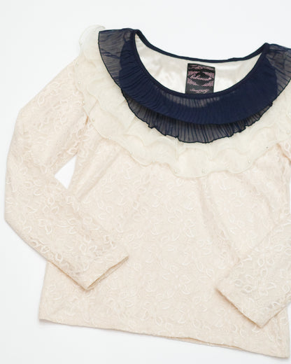 Beberose Tiered Collar Lace Top