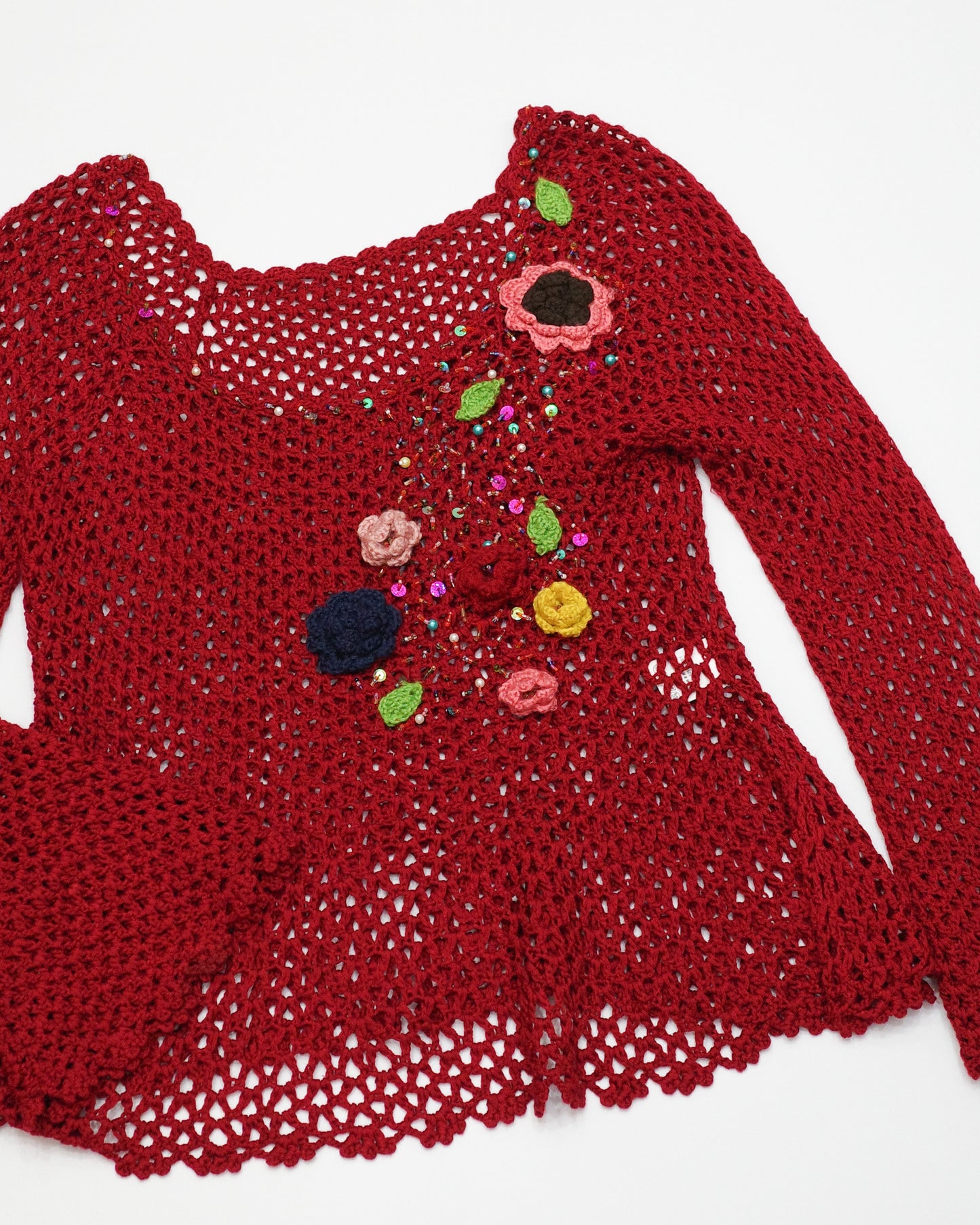 Red Crochet Top