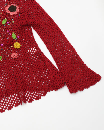Red Crochet Top