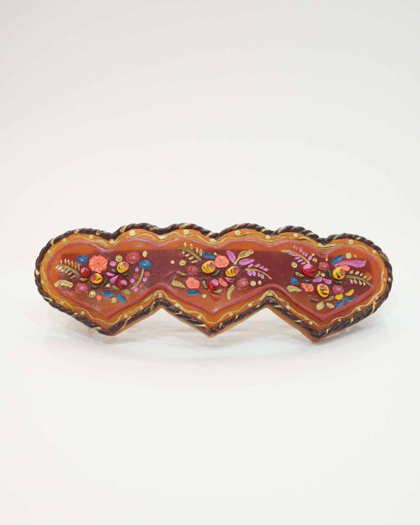 Hand Painted Floral Hair Clip
