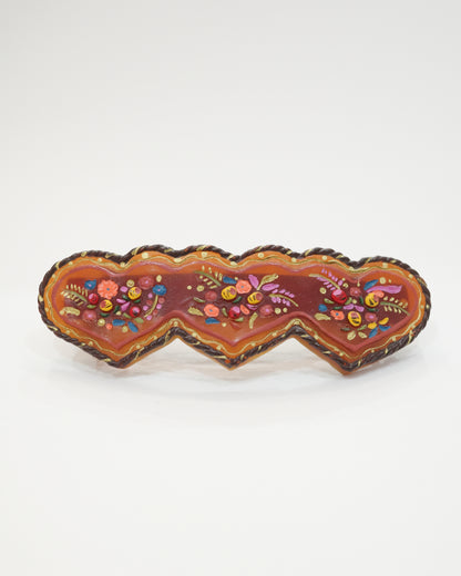 Hand Painted Floral Hair Clip