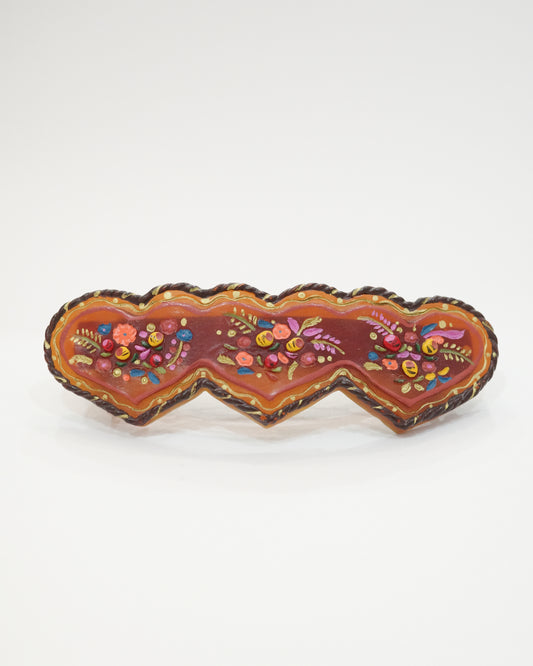 Hand Painted Floral Hair Clip