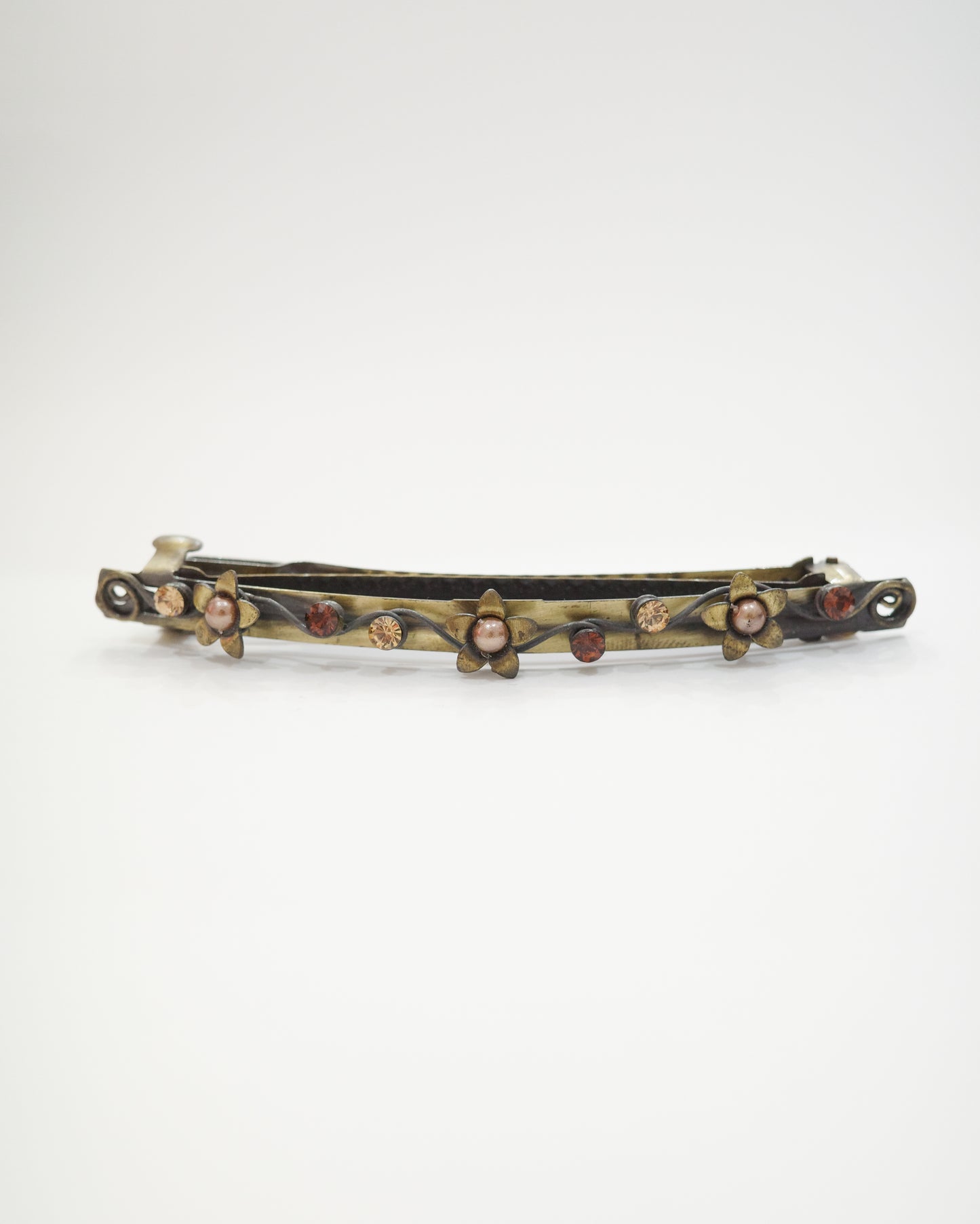 Brass Flowers Hair Clip