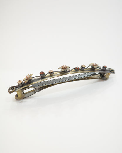 Brass Flowers Hair Clip