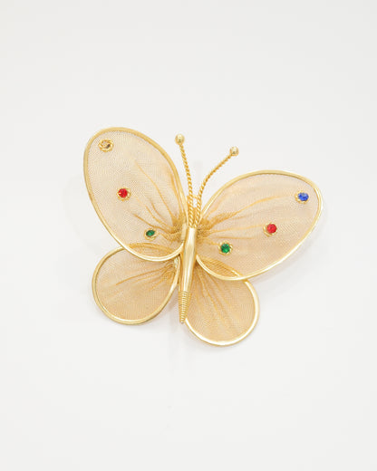 Rhinestone Butterfly Pendant/Brooch
