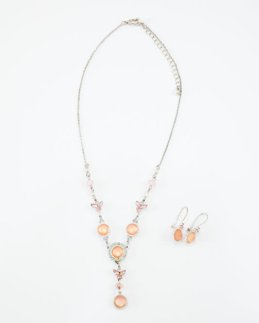 Avon Butterfly Necklace & Earrings Set