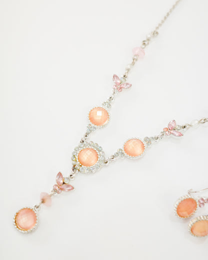 Avon Butterfly Necklace & Earrings Set