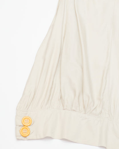 Ivory Dress w/ Big Buttons