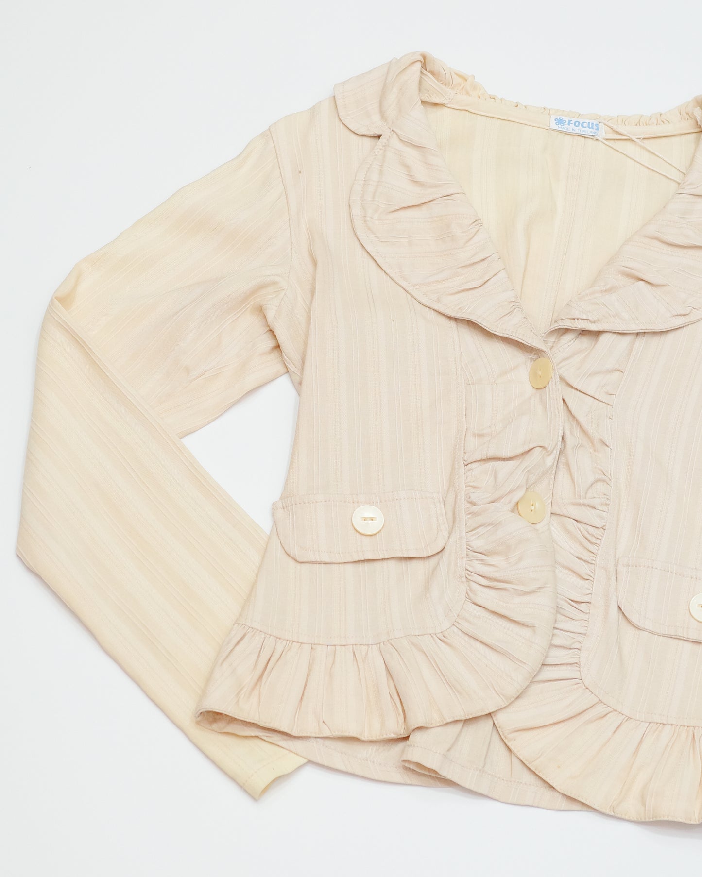 Ruffled Hem Blazer
