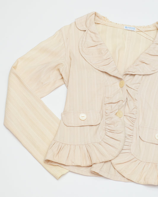 Ruffled Hem Blazer