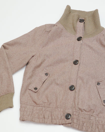 Tweed High-neck Jacket