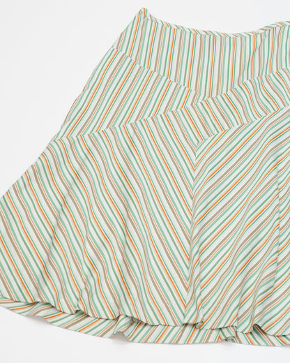 Green Striped Skirt