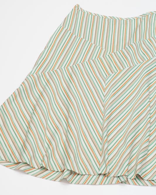 Green Striped Skirt