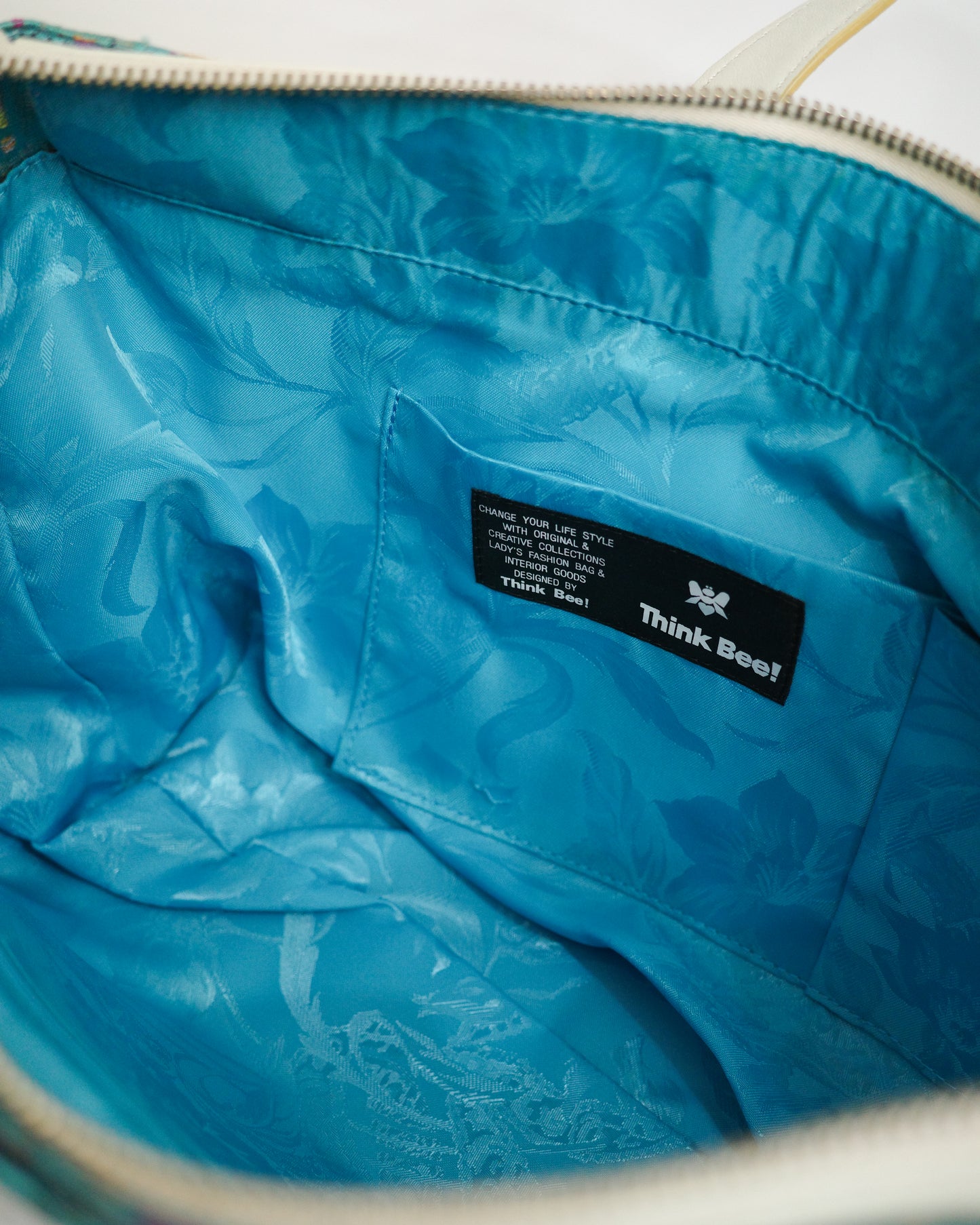 Think Bee! Teal Pattern Bag