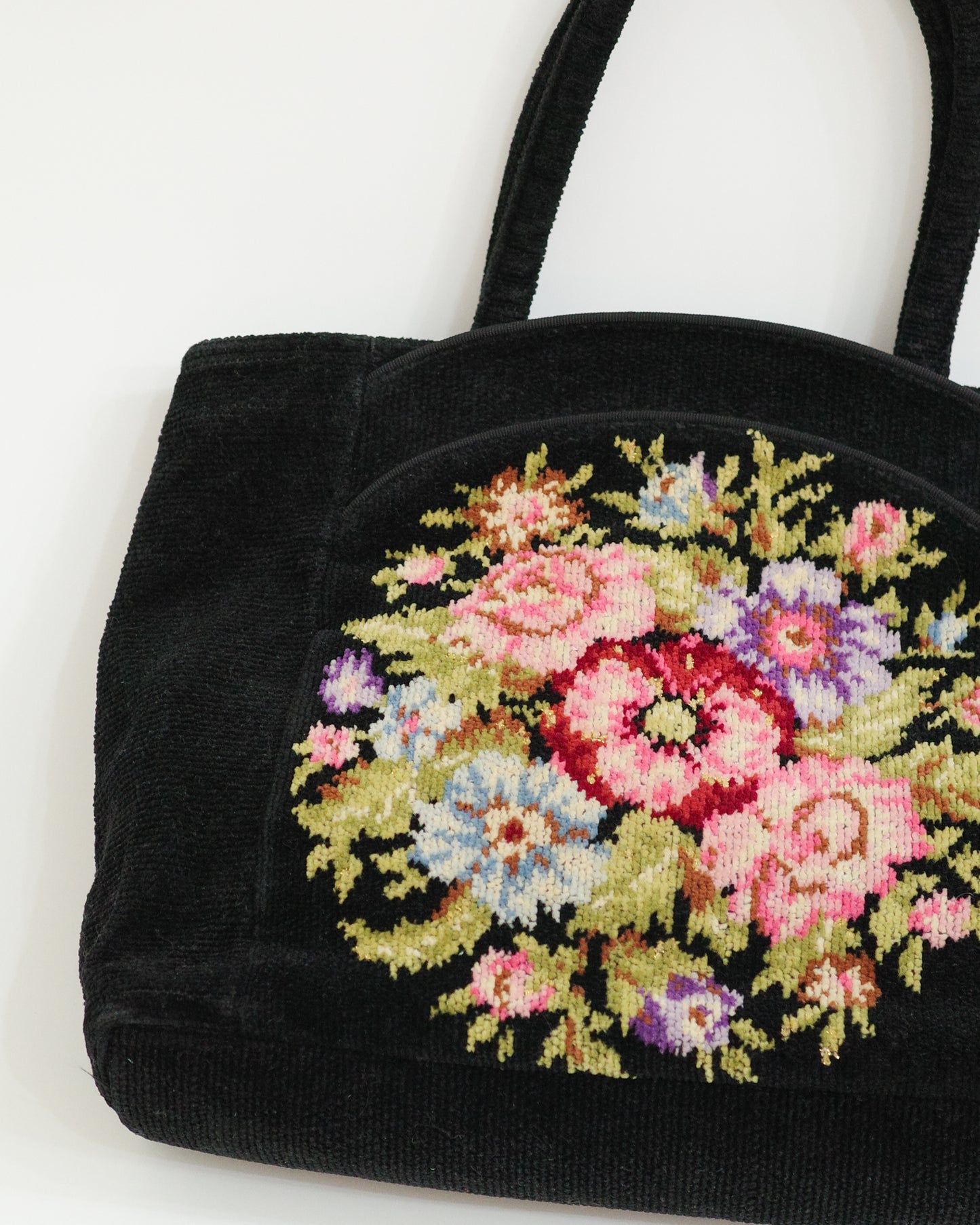 Feiler Black Floral Bag