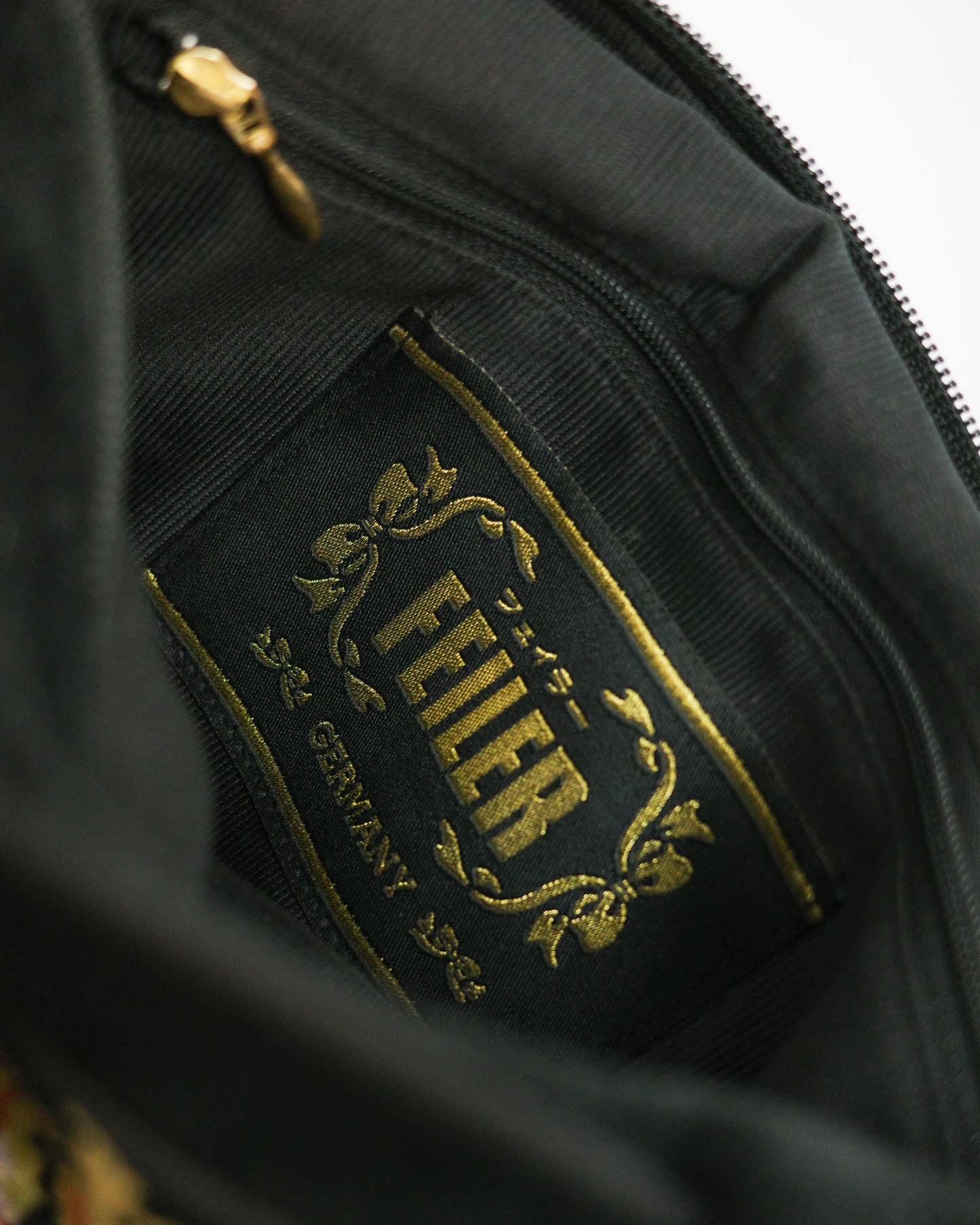 Feiler Black Floral Bag