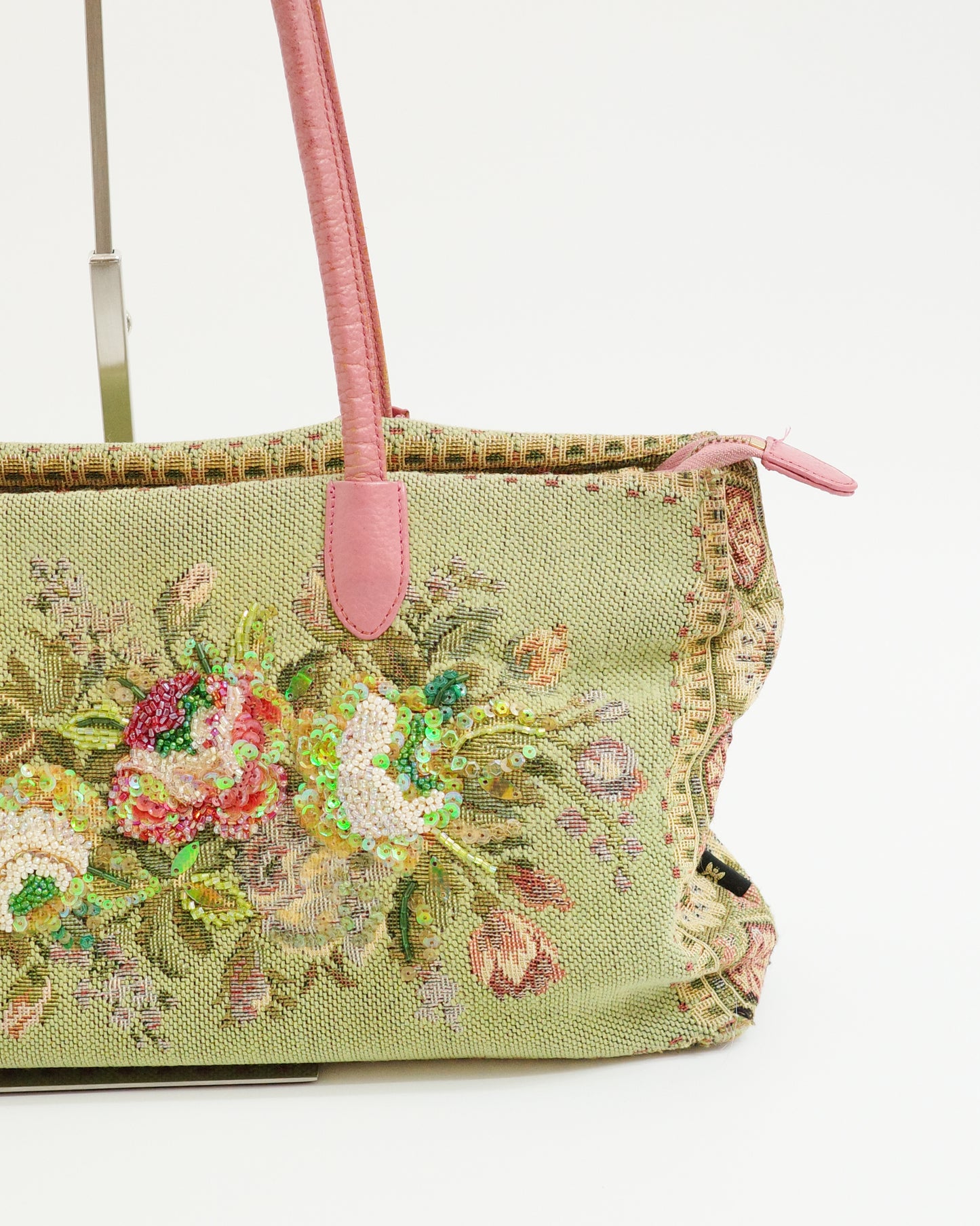 Think Bee! Beads & Sequins Floral Bag