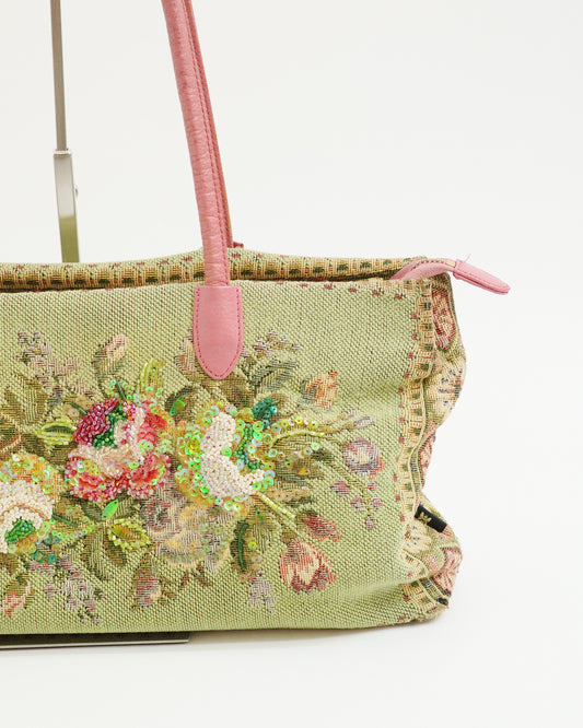 Think Bee! Beads & Sequins Floral Bag
