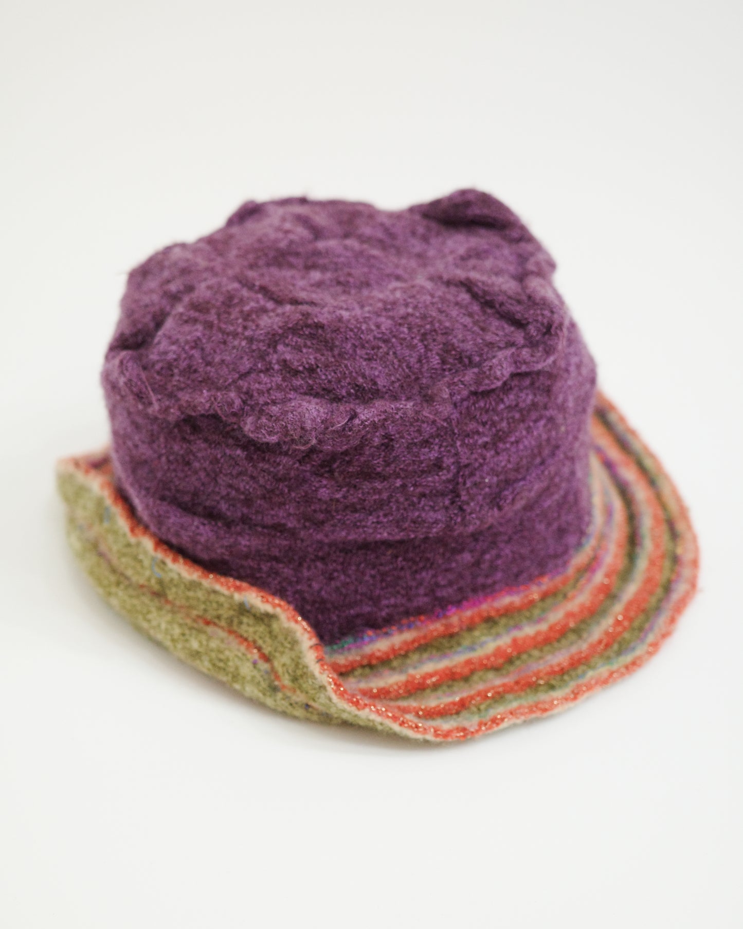 Purple Wool Bucket Hat