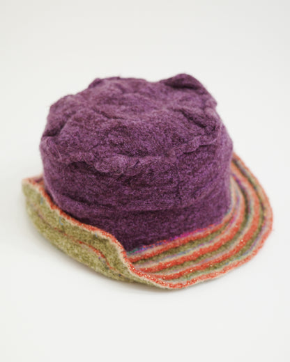 Purple Wool Bucket Hat