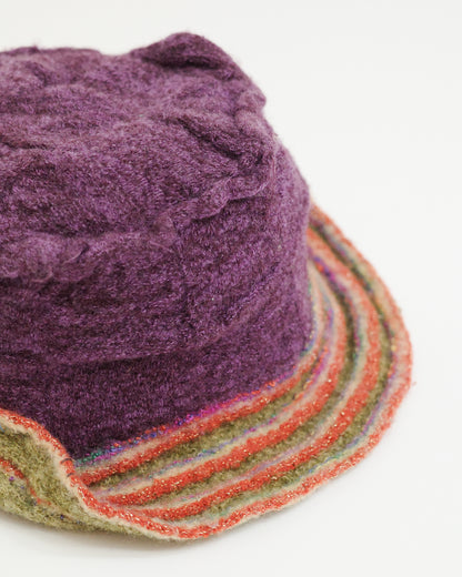 Purple Wool Bucket Hat