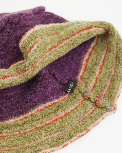 Purple Wool Bucket Hat
