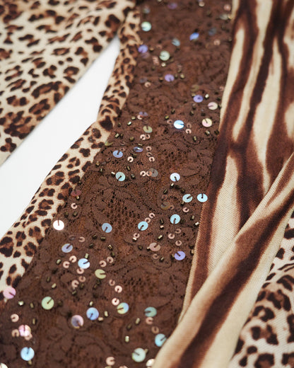 Mixed Animal Print Button-Up