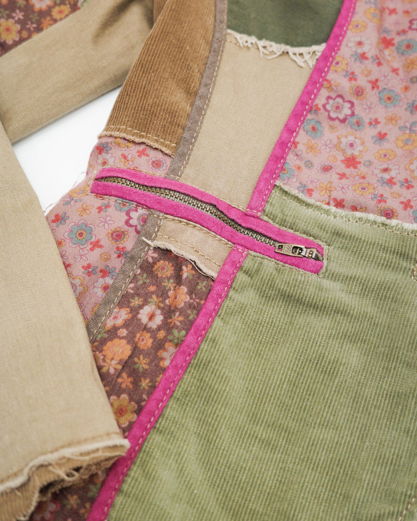 Pink House Patchwork Corduroy Blazer