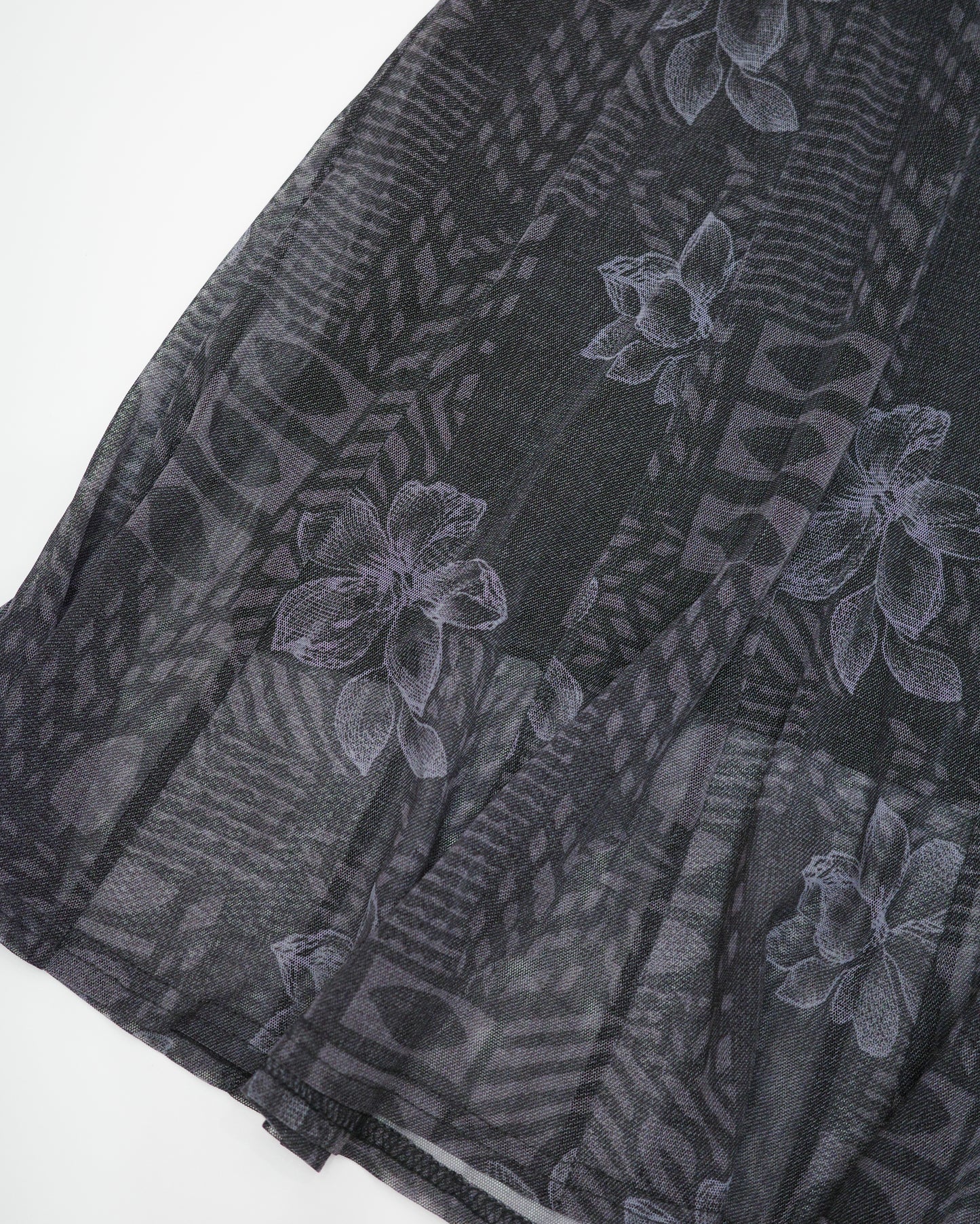 Black Floral Midi Skirt