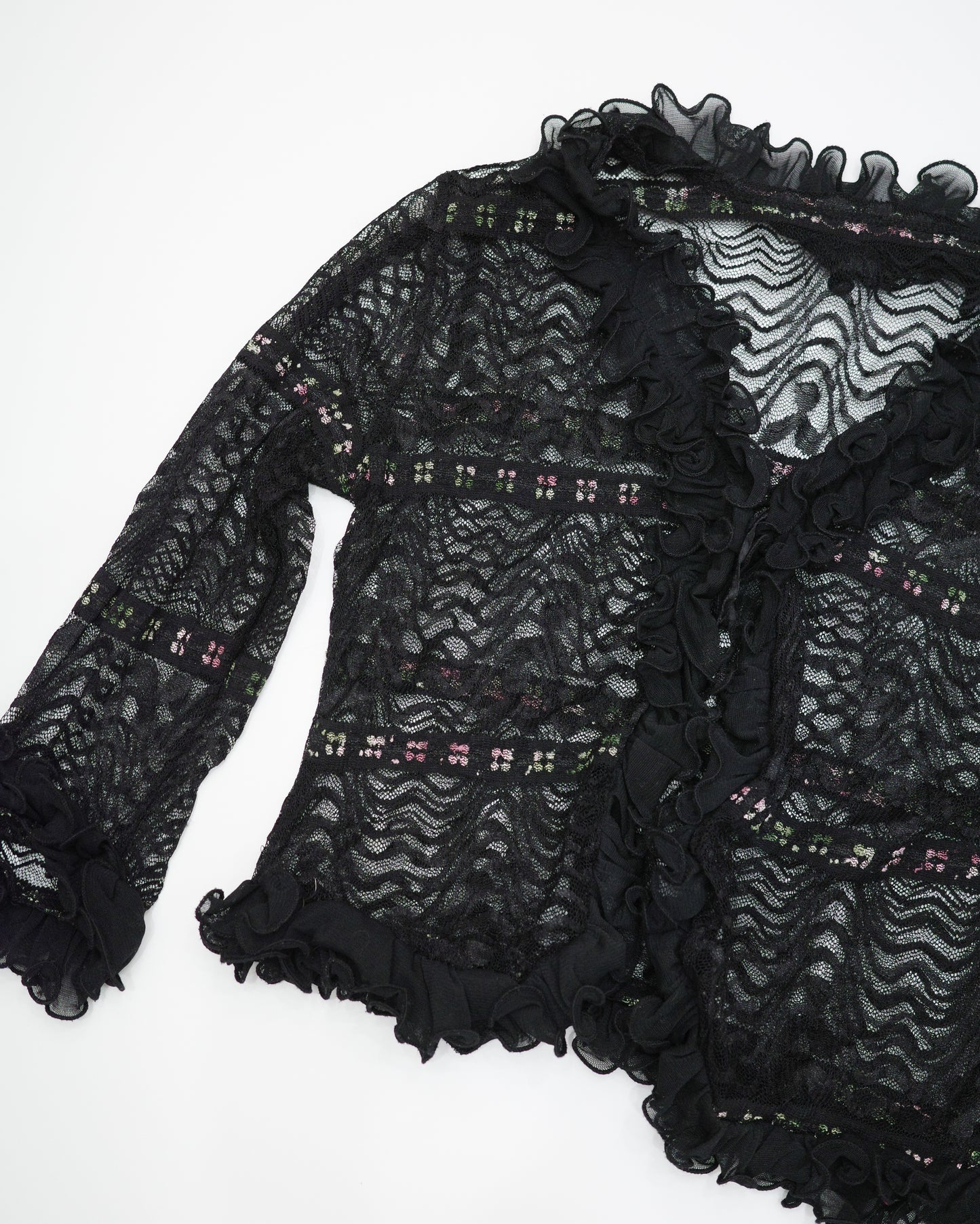 Noir Lace Ruffle Outer